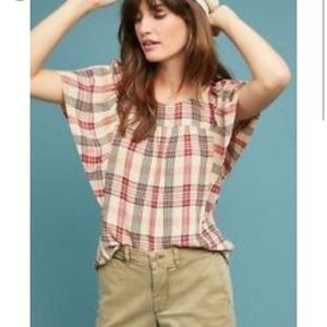 Anthro Maeve Priscilla plaid blouse